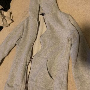 Grey zip up Tommy Hilfiger Sweater
